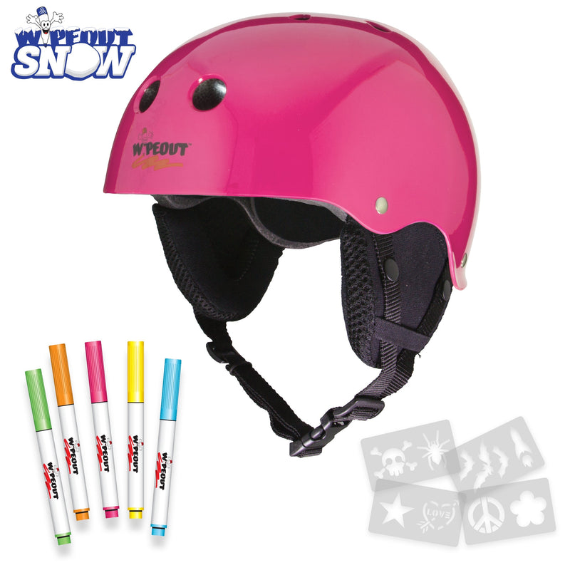 Wipeout™ Dry Erase Snow Helmet in Neon Pink